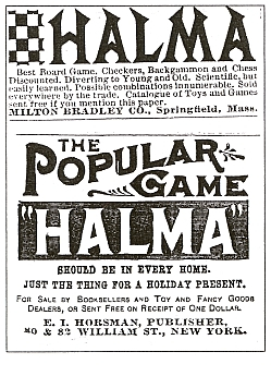 Halma Ad from 1890