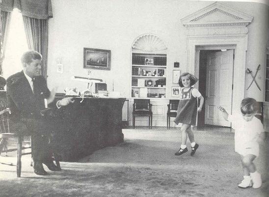 JFK Playing with Kids in White House